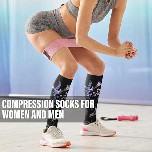 WITHYOU 3 Pairs Compression Socks for Women & Men 15-20 mmHg,Best Support for Nurses Running Hiking2