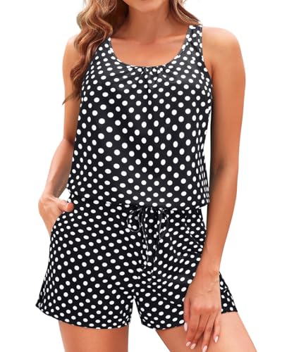 Image of Tempt Me Romper One Piece Swimsuits with Short - Women Boyleg with Pockets Modest Bathing Suit 2025 Swimwear