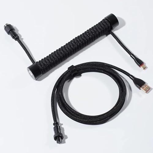 GravaStar Coiled Aviator USB Cable (Black)