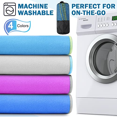 Xinnun 4 Set Quick Dry Towel 3 Size Fast Drying Towel With 4 Black Mesh Bag 12 Pieces Microfiber Travel Towels For Beach Camping Hiking Yoga Swim Sports Backpacking #TOP3