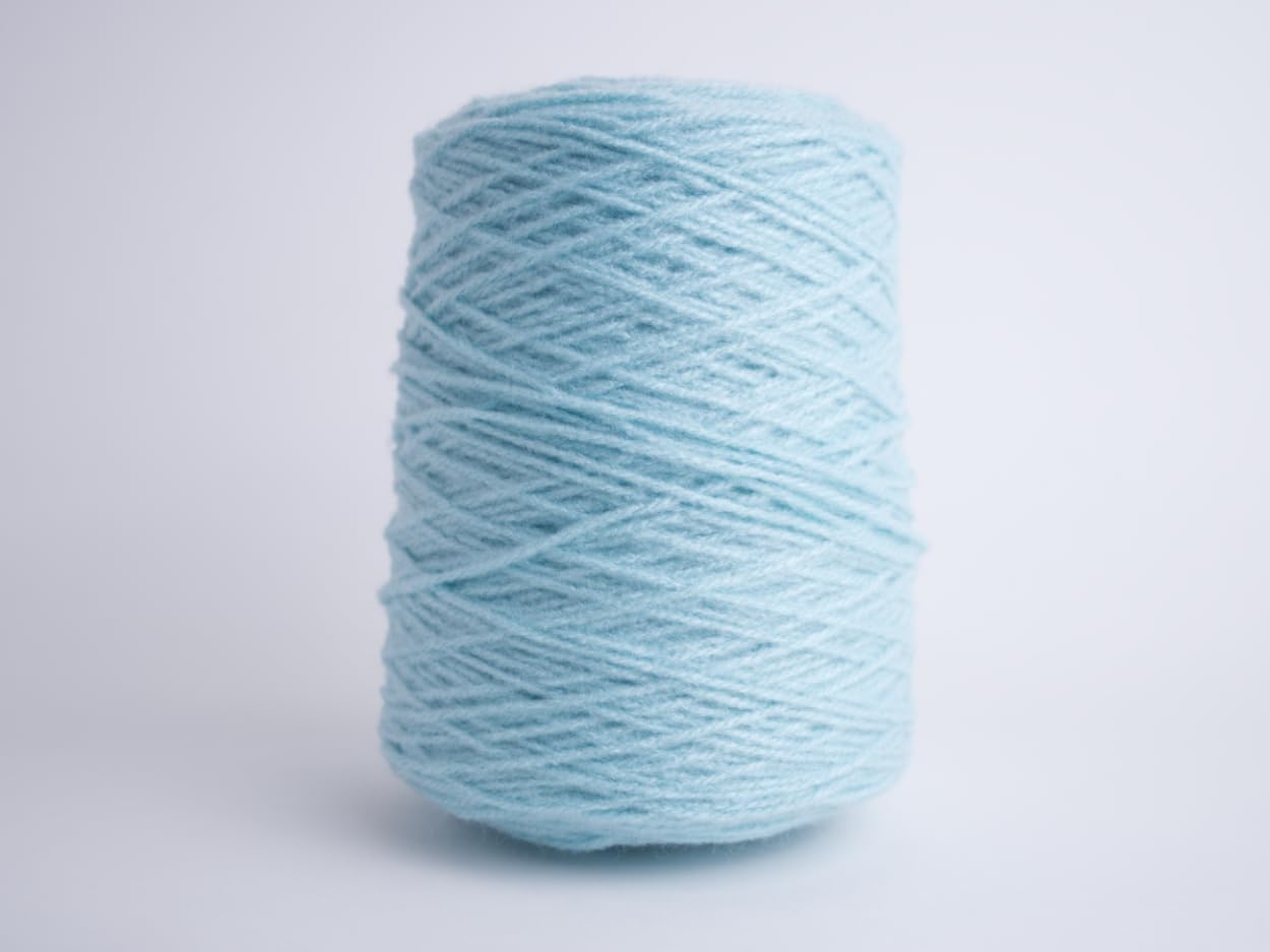 Acrylic Yarn for tufting, Knitting, Weaving and Other Crafts - 1.1 lb Cone - 3 ply Blue Crush