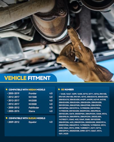 PHILTOP Catalytic Converter Stainless Steel Shell Fits Frontier 2005-2018 4.0L, Pathfinder 2005-2012 4.0L, Xterra 4.0L, NV2500 4.0L, NV1500 4.0L Catalyst Convertor - Thumbnail 2