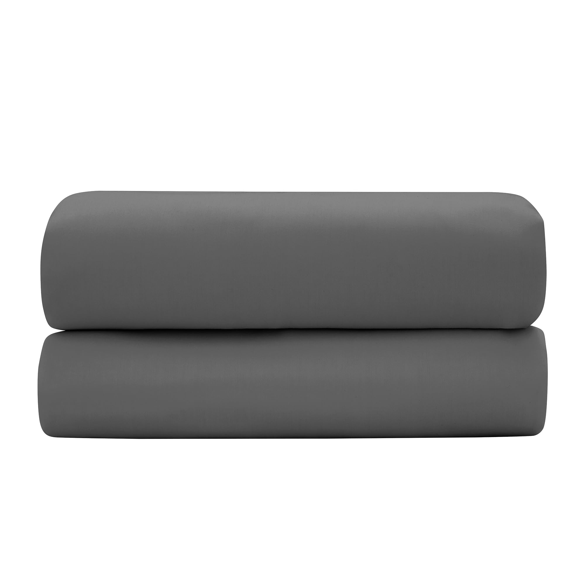 Drap Plat Prestige 100% Satin de Coton Peigné 120 Fils/cm² Coton Pur (Graphite, Drap Plat 270 x 300 cm)