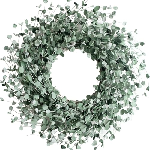 Egolot 24 Inch Everyday Greenery Boxwood Wreath for Front Door,