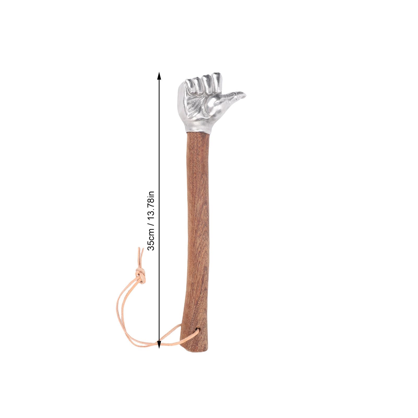 Martello a Mano Testa in Acciaio Inossidabile Martello Multifunzionale Durevole per Edilizia e Giardinaggio Manico in Legno 35 Cm (Testa del pollice)