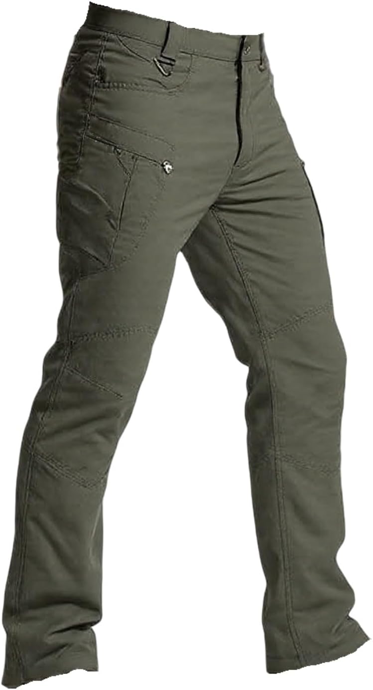 Mens Cargo Work Pants Ripstop Tactical Pant with Multi Pockets Outdoor Water Resistant Hiking Woking Construction Trousers