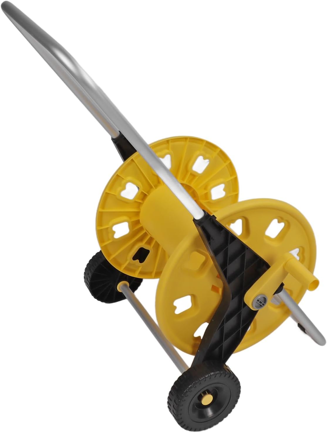 Hose Reel Cart Garden Hose Reel Cart Water Hose Cart Heavy Duty Aluminum Sturdy Durable Hand Push Design Easy to Use for Courtyard Lawn Garden Field ABS PP Aluminum Tube
