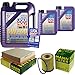 Produktbild QR-PARTS 69329222 Filter Set Inspektionspaket 7 Liter Motoröl Leichtlauf High Tech 5W-40 MANN-FILTER Luftfilter Ölfilter