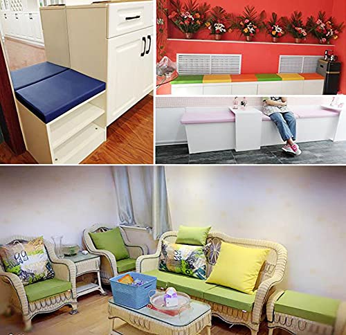 Yanman Leather Thick Not-Slip Chair Pads,Memory Foam Replacement Mat,Soft Chair Pads With Zipper,Waterproof Removeable Square Durable Seat Cushions For Sofa Dining Chair Office Home #TOP6