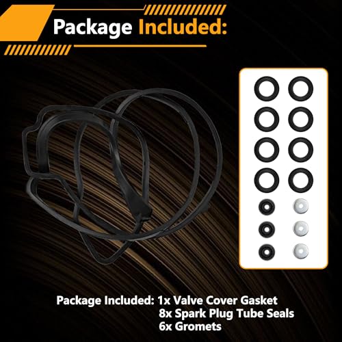 Image of Valve Cover Gasket set VS50614R Compatible with Honda Accord /Civic /CR-V /Element /Crosstour 2003-2015, Compatible with Acura RDX, RSX, TSX 2.0L 2.3L 2.4L 12341-R40-A00