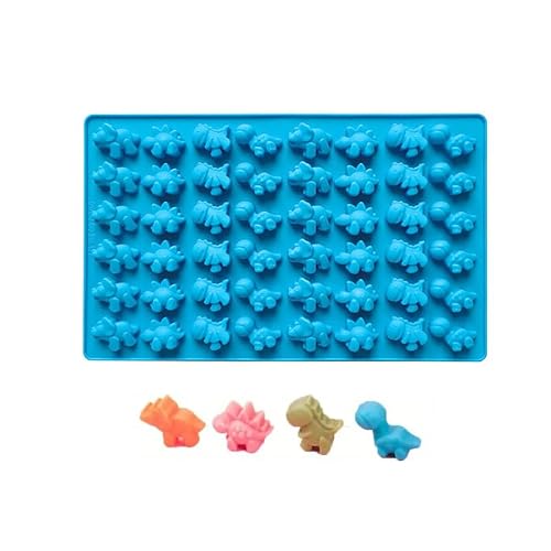 Mini Dinosaur-Shaped Silicone Candy Molds, Non-Stick, Easy-Release Chocolate Fondant Mold - Perfect for Restaurant, Food Truck, and Bakery Use, Blue