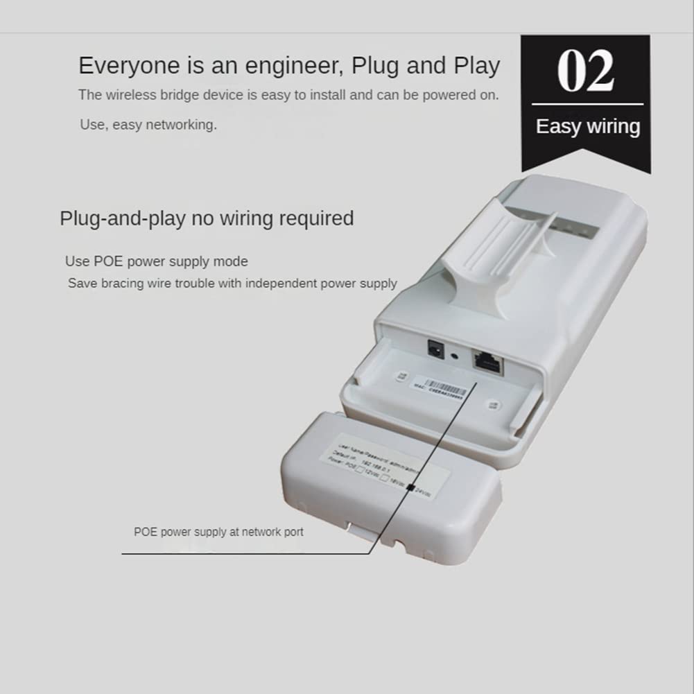2Pcs Wireless WiFi Bridge Outdoor CPE Router WiFi 5.8Ghz 450Mbps Repetidor WiFi Extender 2-3KM Spina UE A Lungo Raggio