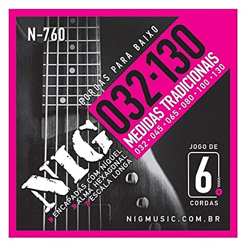 Corda/Encordoamento Nig N760 Baixo - Contrabaixo 6 Cordas