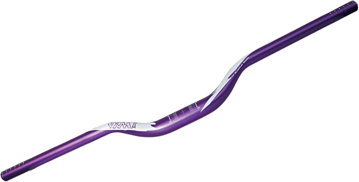 31.8mmBike Handlebar 55mm Riser Handlebars,Aluminum Alloy Mountain Bicycle Handlebar Extra Long（780mm 55mmRiser）Purple White