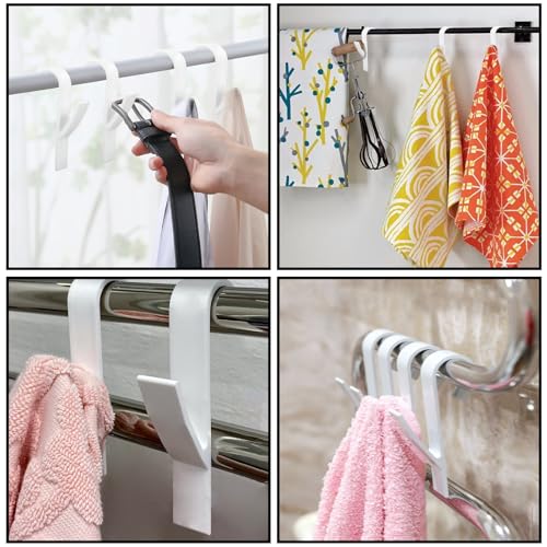 benlidoner 12 Stück Haken für Rundheizkörper Mehrzweck Heizkörperhaken ABS Haken Heizung Badheizkörper Weiß Haken für Handtuchheizkörper für Alle Standard Heizkörper