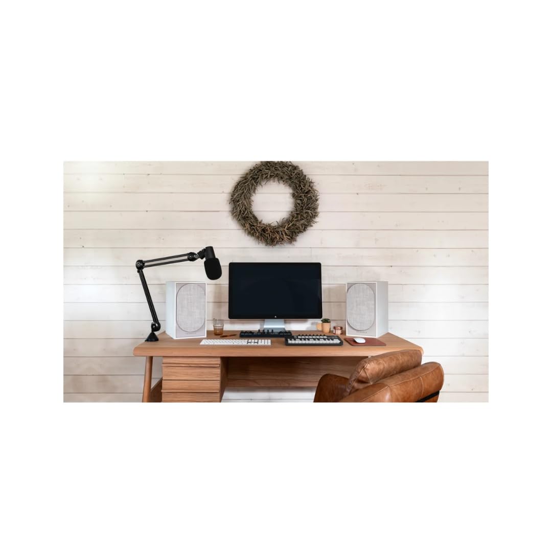TRIANGLE - BOREA BR03 Connect Aktywne głośniki - Głośniki podstawkowe Bluetooth ze wzmacniaczem 2x 60 W - HD Audio - Wejścia PHONO/TV Arc i USB Platinum - 206 x 360 x 314 mm - Kremowy (para)