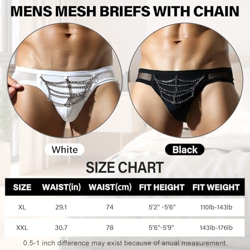 Mens Sexy Briefs Chain Underwear Sissy Lingerie4