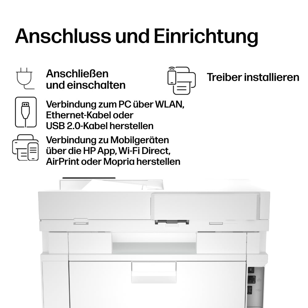 HP Color LaserJet Pro MFP 4302dw A4 Multifunktions-Farblaserdrucker, Automatischer beidseitiger Druck, Hohe Druckgeschwindigkeit, Bis zu 50.000 Seiten pro Monat, Wi-Fi, Wolf Pro Security