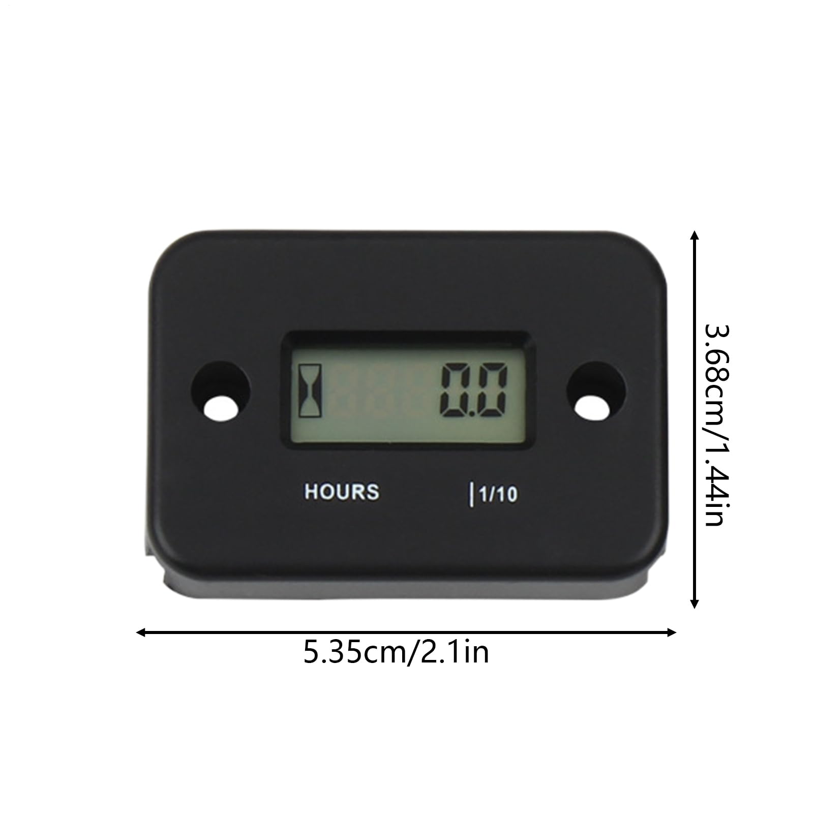 Contaore - Ora digitale con display LCD | Contametri - per moto induttivi | Motocross Pit Bike per tosaerba motoslitta barca marina spazzaneve bici ATV idropulitrice