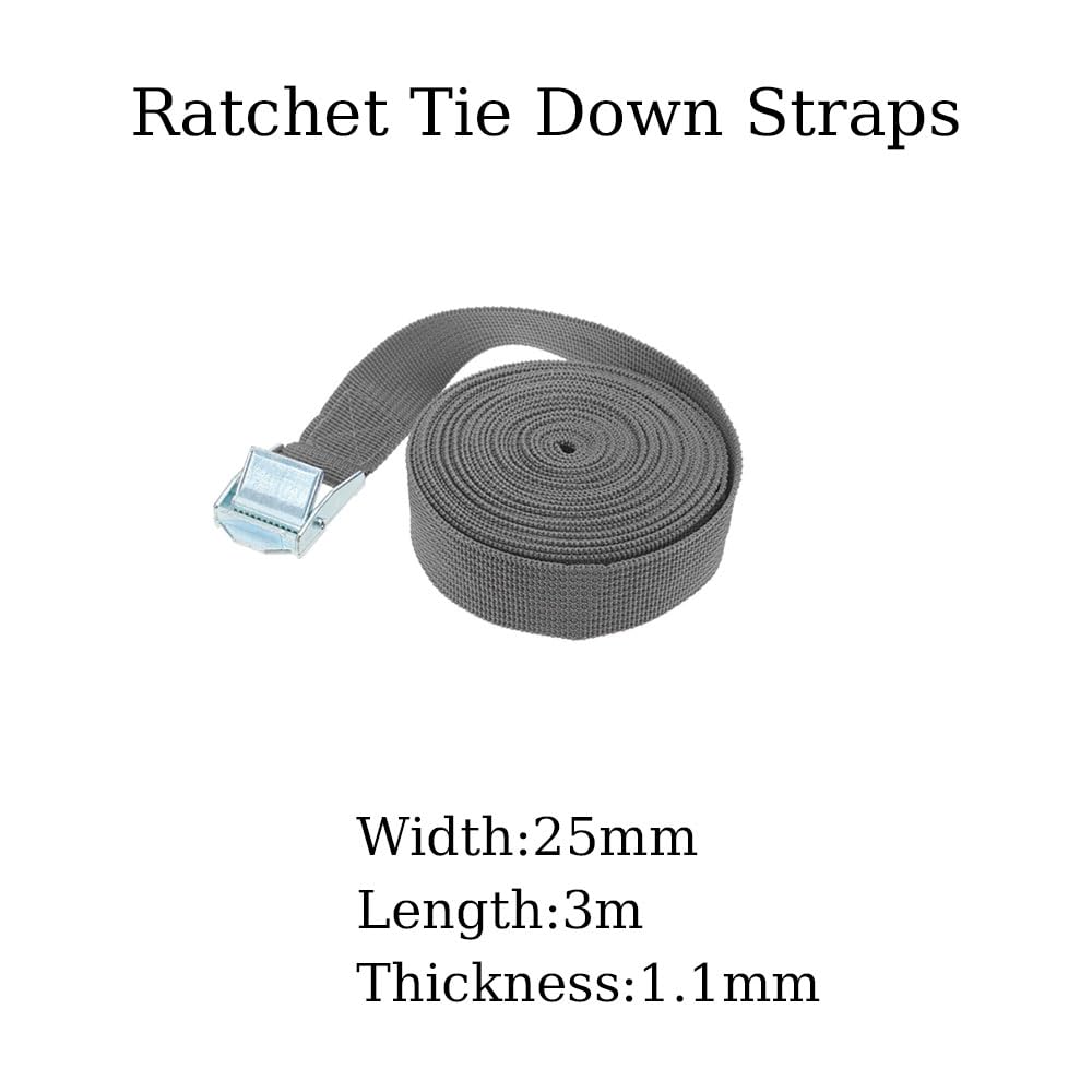 Cinghie A Cricchetto Regolabili - 12 Pezzi, Carico Fino A 100 KG Per Moto, Camion, Rimorchi - Foto 9