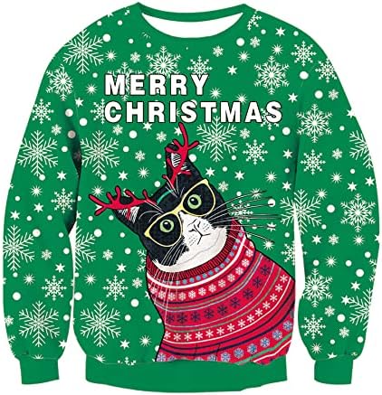 ACOCOPY Boys Girls Ugly Christmas Sweater 3D Cool Long Sleeve Knitted Sweatshirt Cozy Crewneck Pullover Jumper 3-12 Years