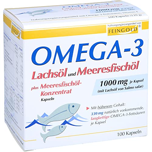 Omega 3 Lachsöl und Meeresfischöl Kapseln