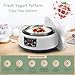 36 Hour Yogurt Maker,1.2L Automatic Digital Yoghurt Maker Machine,Lcd Display with Constant Temperature,Multi-Function Probiotic Yogurt Maker with Temperature Control (white)