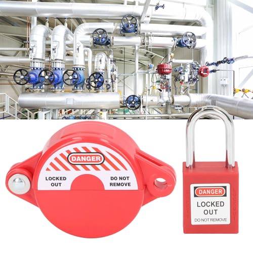 Lockout-Tagout Set Für Schieberventile – 25–64 Mm, ABS, Mit Vorhängeschloss & Schlüsseln