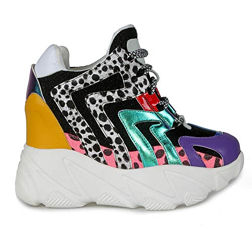 Anthony Wang Multicolored Chunky Platform Boot Fashion Sneaker