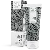 Teebaumöl Body Lotion 200 ml | Vegan | Teebaumöl Körperlotion für Männer & Frauen bei Unreiner & Trockener Haut, Pickeln, Juckreiz, Schweißgeruch | Auch zur Pflege bei Pilzinfektionen, Ringelflechte