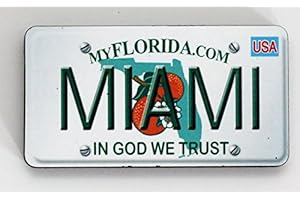 Miami Fridge Magnet | 3" x 1.5" | Perfect Miami Souvenir |...
