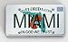Miami Florida License Plate Wood Fridge Magnet 3" x 1.5"