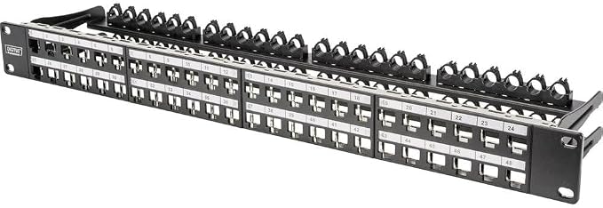 DIGITUS Patch Panel Modular - 48 Puertos 1U - 19"" Rack - Para Módulos…
