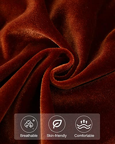 Deefant Girls Dress Velvet Birthday Girl Dresses V-Neck Midi Vintage Elegant Kids Dress For 4-13Years Brown #TOP6