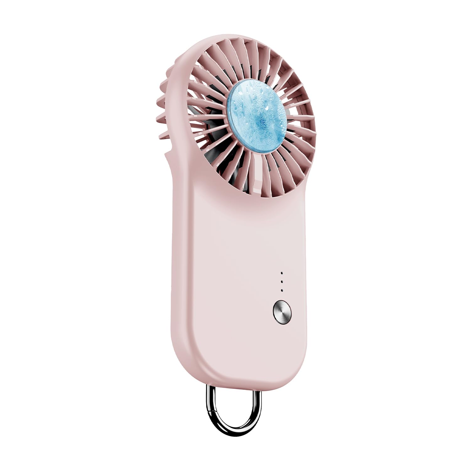 Mini ventilatore portatile con piastra di raffreddamento, piccolo e potente, design carino a 5 velocità, ventilatore portatile, leggero, ricaricabile tramite USB, per viaggi, trucco per