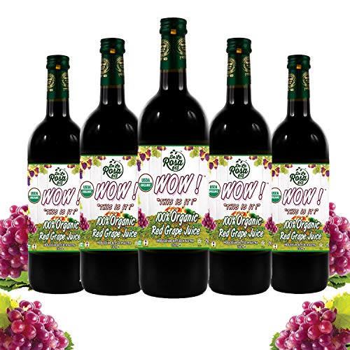 De La Rosa Organic Red Grape Juice, Non-GMO, Vegan and Gluten-Free, Kosher Certified with No Sugar Added, No Preservatives or Sulfites, 25.4 Oz (Pack of 3) - Thumbnail 7