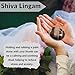 Amazing Gemstone Narmada Shiva Lingam Crystals and Healing Stones - Large Palm Stone Crystals Piedra - Crystal for Good Luck, Positive Energy, Meditation - Unique Stocking Stuffers Gifts for Women