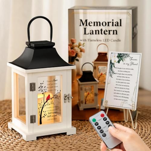Image of Memorial Lantern, Sympathy Gifts for Loss of Loved One, Funeral Gift