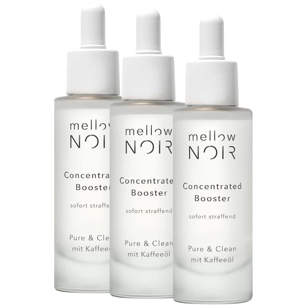 mellow NOIR Concentrated Booster 30ml | EFECTO REAFIRMANTE INMEDIATO | Sérum con Ácido Hialurónico para el Rostro | Sérum Contorno de Ojos | Tratamiento para Ojos y Rostro | Vegano