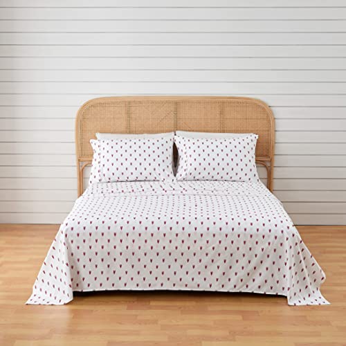 Great Bay Home 3-Piece Coastal Lightweight Microfiber Twin Sheet Set. Wrinkle Resistant, Comfortable, Soft, All Season Bed Sheets. Nantucket Collection - Lobster #TOP5