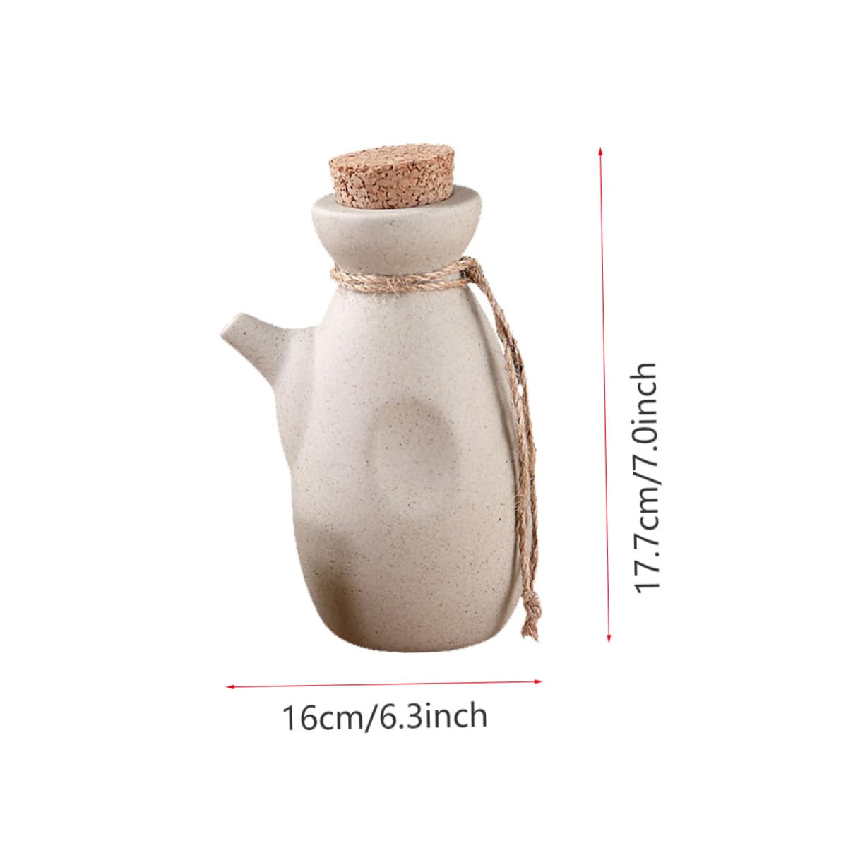 Service à Saké Japonerie 1 Bouteille 300ml 4 Coupes en Céramique Beige