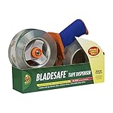 BladeSafe Tape Gun with HD Clear Packing Tape, 2 Rolls, 1.88 Inch x 109 Yard, Clear (926458)