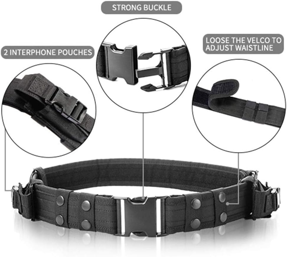 BOMTURN Tactical Vest Outdoor Ultra-Light Breathable Durable Mesh Airsoft Vest Adjustable Detachable Belt & Holster