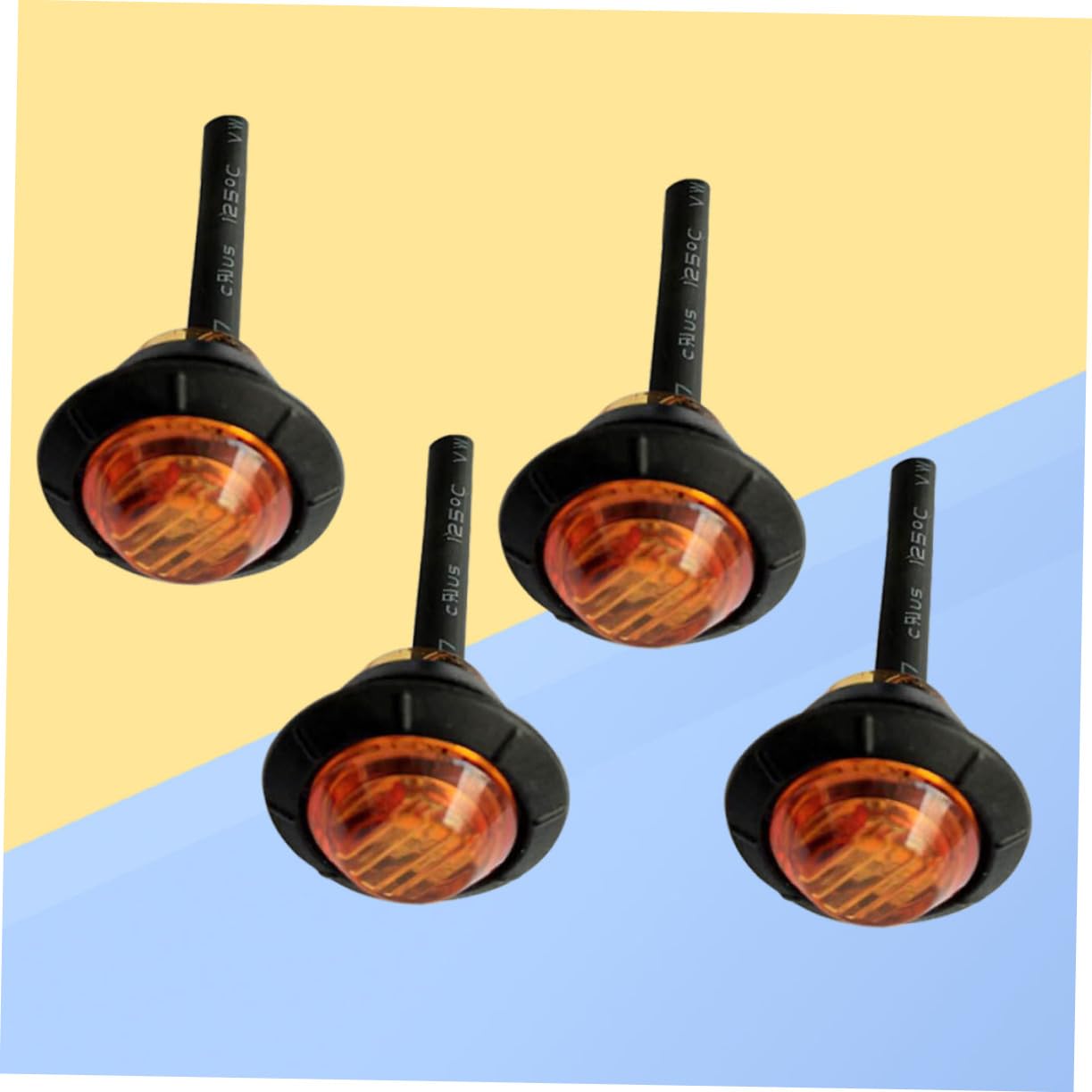 ibasenice 20 Luces Laterales Redondas de 3 LED para Camión Remolque de 12 V y Uso Prolongado