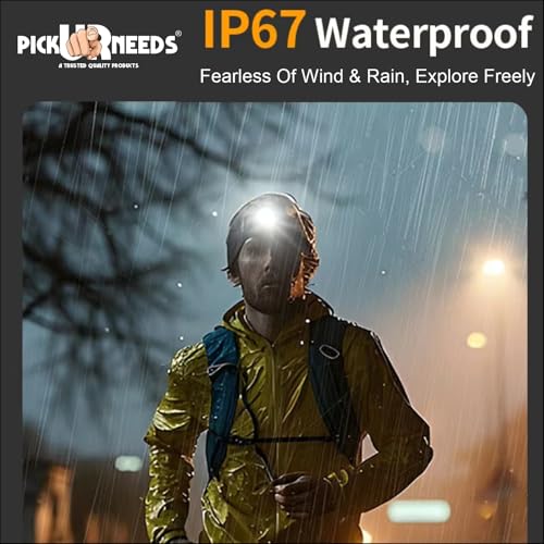 Image of Pick Ur Needs Rechargeable Emergency Headlamp 75 Watt LED Headlight Torch - 800mAh Battery, Adjustable Focus Zoom, 3 Light Modes, 5 Hours Runtime