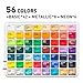HIMI Gouache Paint Set, 56 Colors x 30g Unique Jelly Cup Design in a Carrying Case Perfect for Artists, Gouache Opaque Art Supplies for Professionals, and More