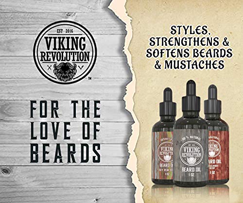 Beard Oil Conditioner 3 Pack - All Natural Variety Set 2 - Bay Rum, Unscented And Sandalwood Oil - Conditioning And Moisturizing For A Healthy Beard Viking Revolution #TOP1