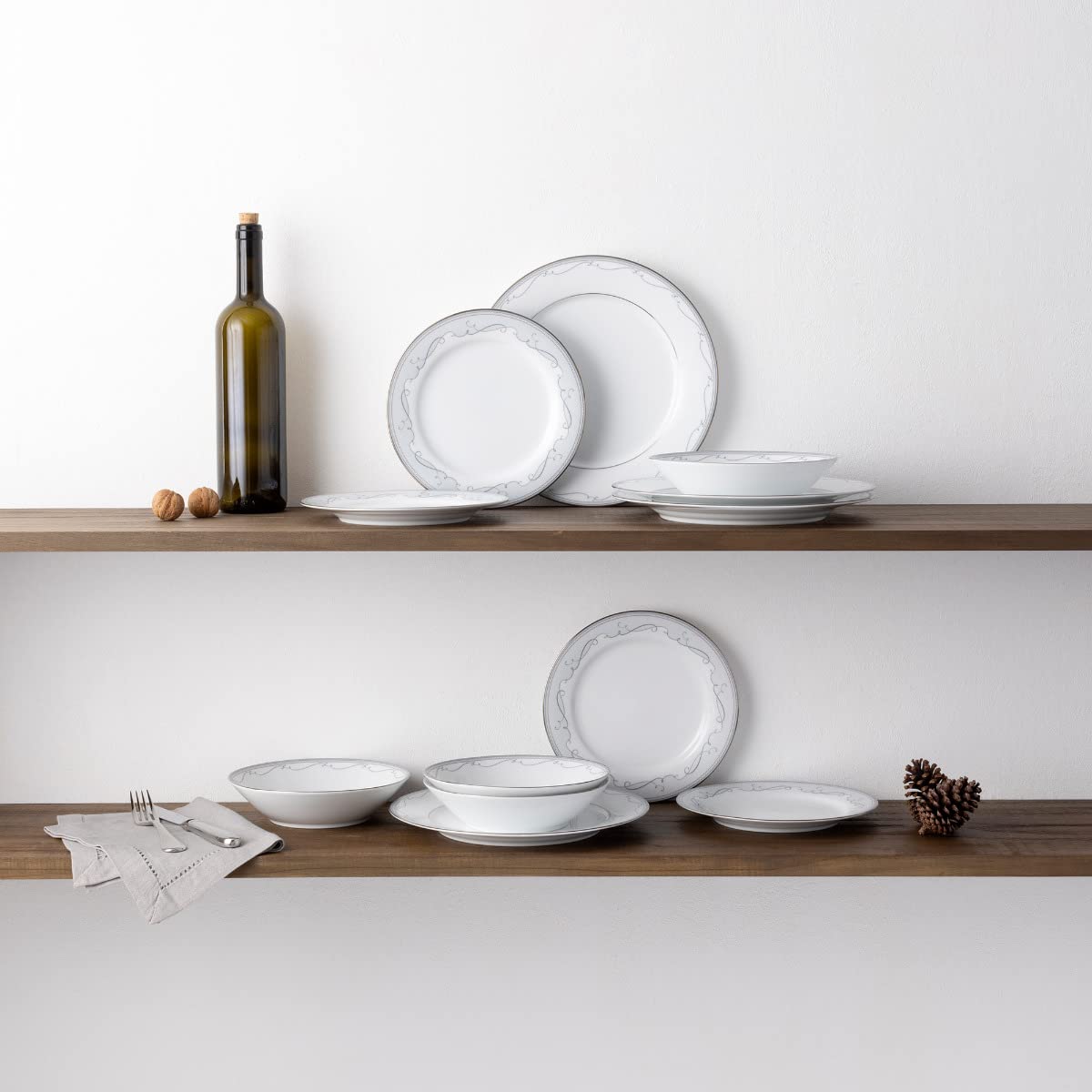 Amazon.com | Noritake Satin Flourish 12-Piece Dinnerware Set