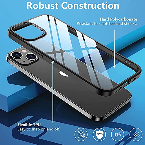 Amozo-Designed-for-iPhone-14-Cover-Ultra-Hybrid-Camera-Protection-Back-Cover-Case-for-iPhone-14-PolycarbonateTransparent-Back-Black
