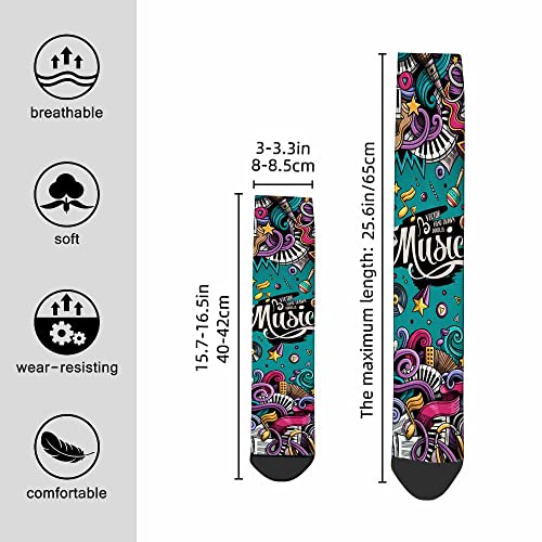 Image of Pehede Socks Mens Fun Dress Socks for Women Funny Novelty Crazy Design Socks